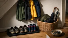 How to organise an under-stairs cupboard into a stress-free drop zone